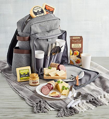 Backpack Picnic Gift Set with Blanket